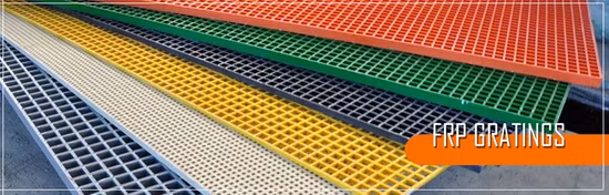 Customize FRP Grating Manufacturer Fiber Glass Grating FRP Fibreglass Reinforced Grating Stair Treads
