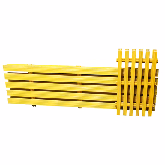 Piso do deck com grade FRP GRP, deck com grade pultrudada de fibra de vidro